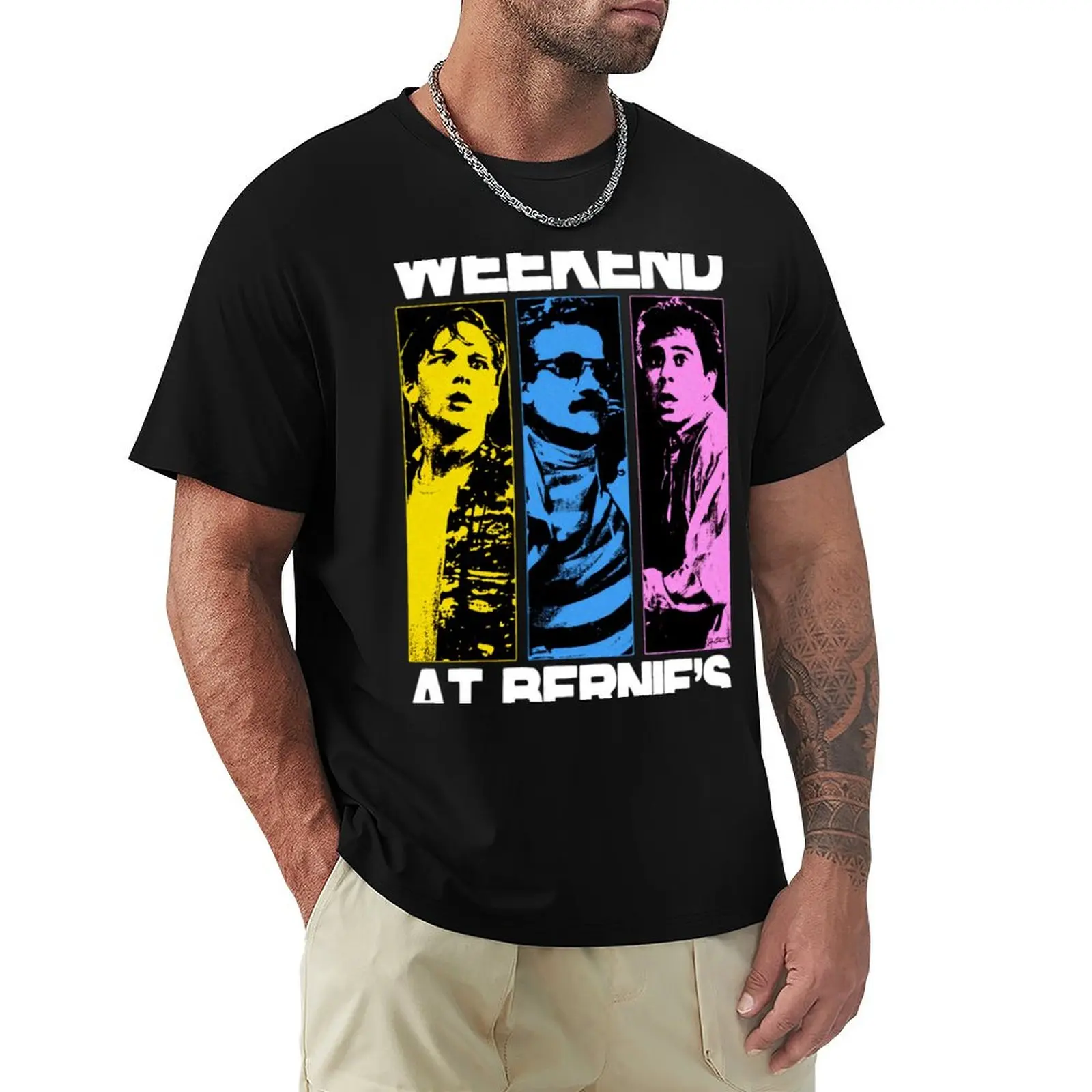 Weekend At Bernie & x27; s Lárry Wilson Bérníé Lomax Camiseta básica de manga corta para hombre