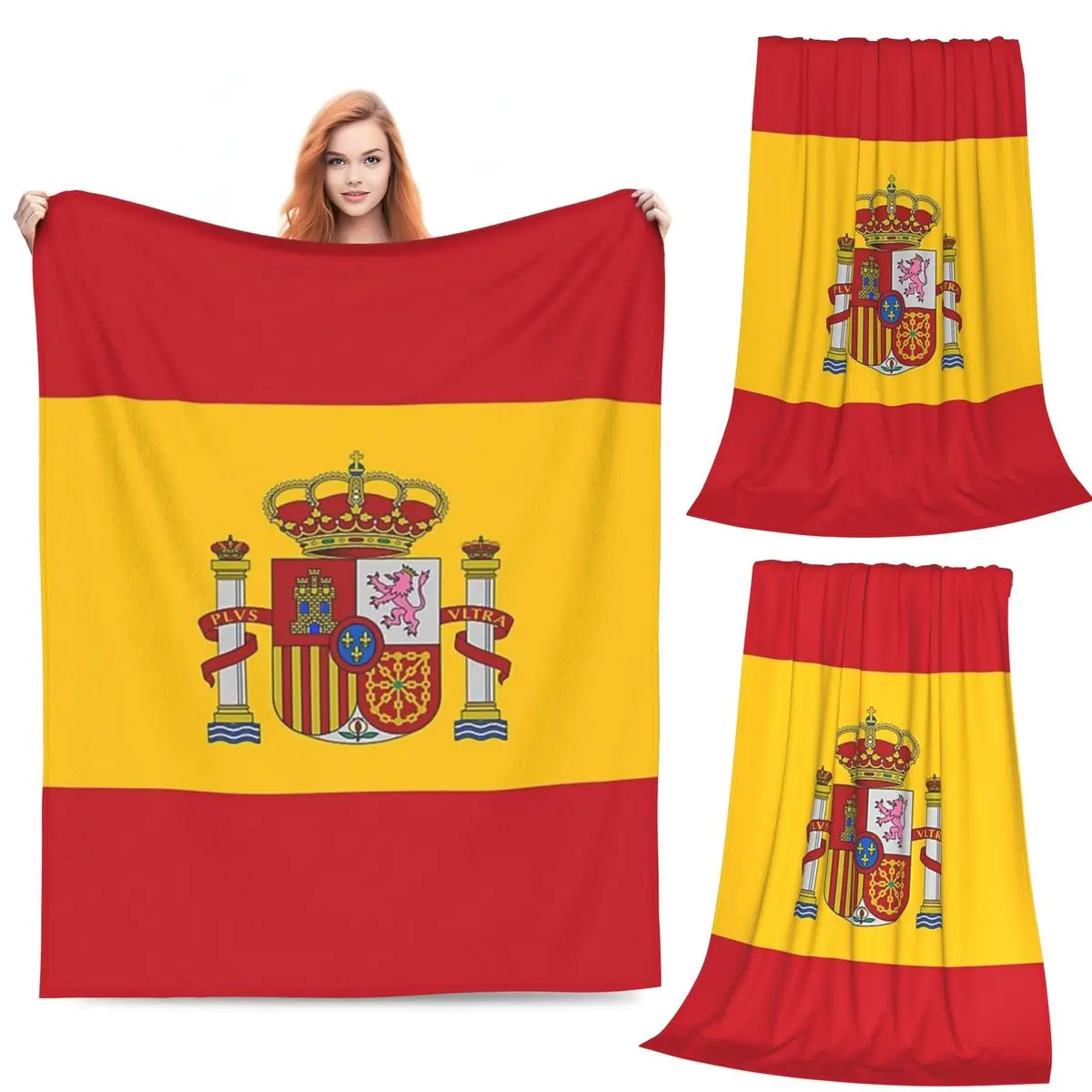 

Одеяла с испанским флагом, подарки, фланелевое одеяло для дивана, портативные пледы для дивана, постельные принадлежности, дорожные пледы, покрывало, одеяло