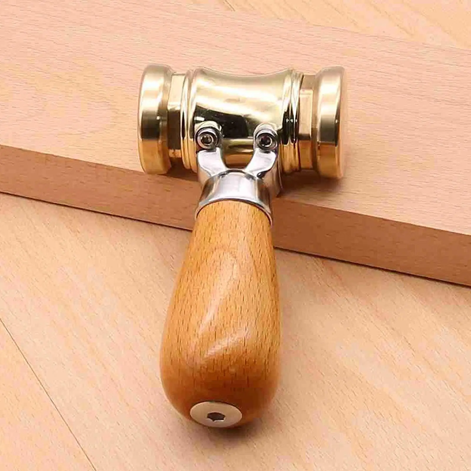 

Woodworking Brass Head Mallet Carpenters Mallet Multipurpose Heavy Duty Carpenters Aid Tool for DIY Carpentry Making Tool