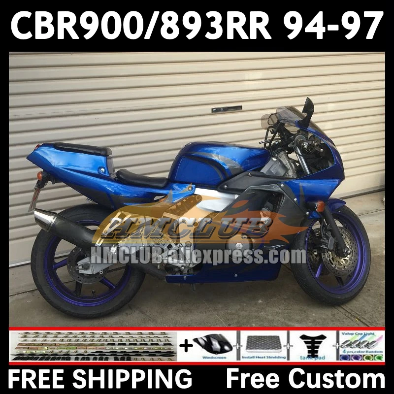 Fairing Kit For HONDA CBR900 CBR893 RR CBR 900 893RR CBR900RR 72No.38 CBR893RR 94 95 96 97 1994 1995 1996 1997 Body blue flames