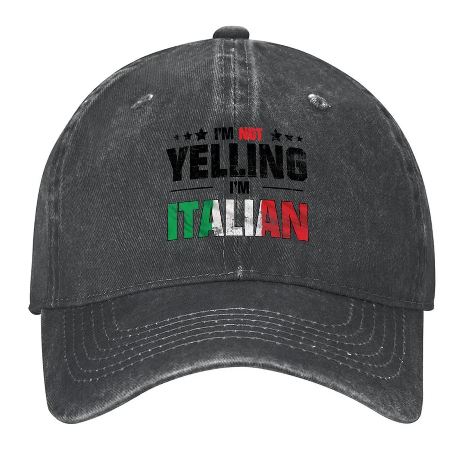 

I'm Not Yelling I'm Italian Flags Gift Baseball Cap Fashion Beach New In Hat Golf Hat Man sun hat Man Women's