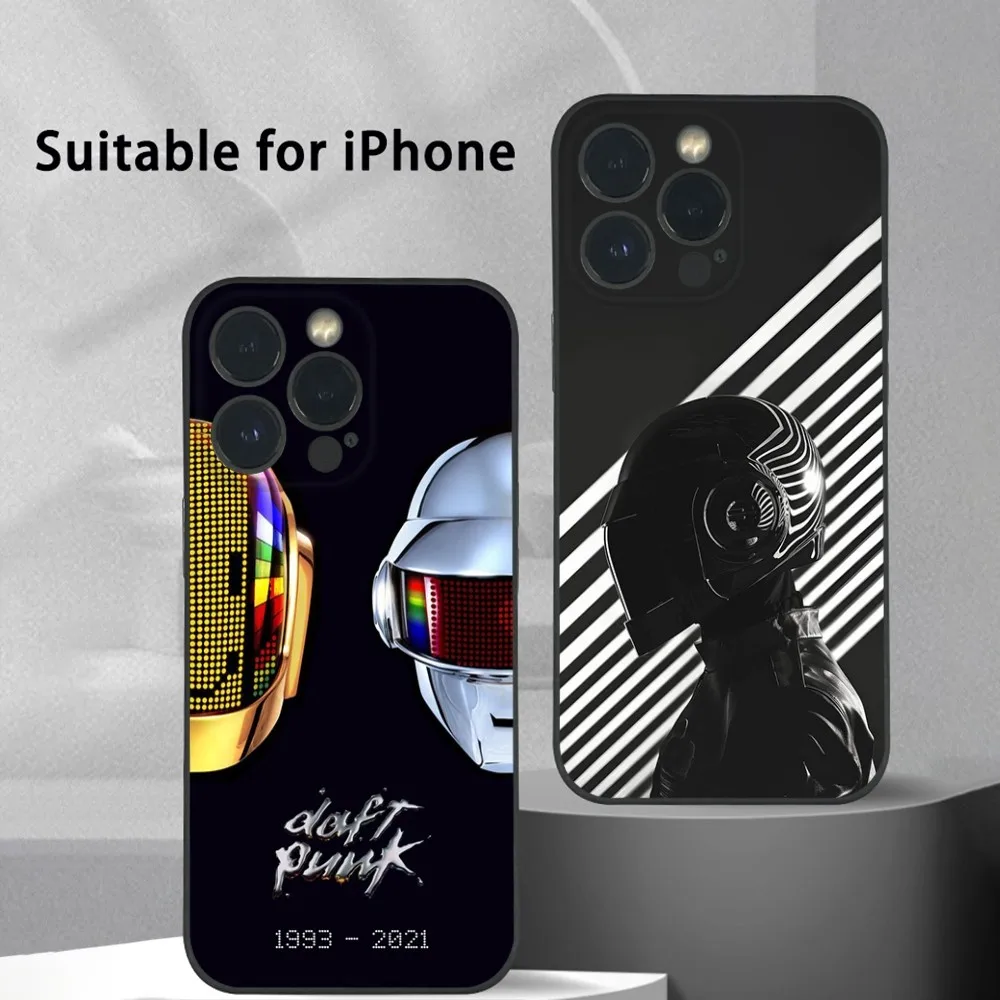 Cool DJ D-Daft P-Punk Phone Case For iPhone 15 14 13 12 11 Pro Xs Max Mini XR X 7 8 Plus Black Frosted Soft Shell Funda