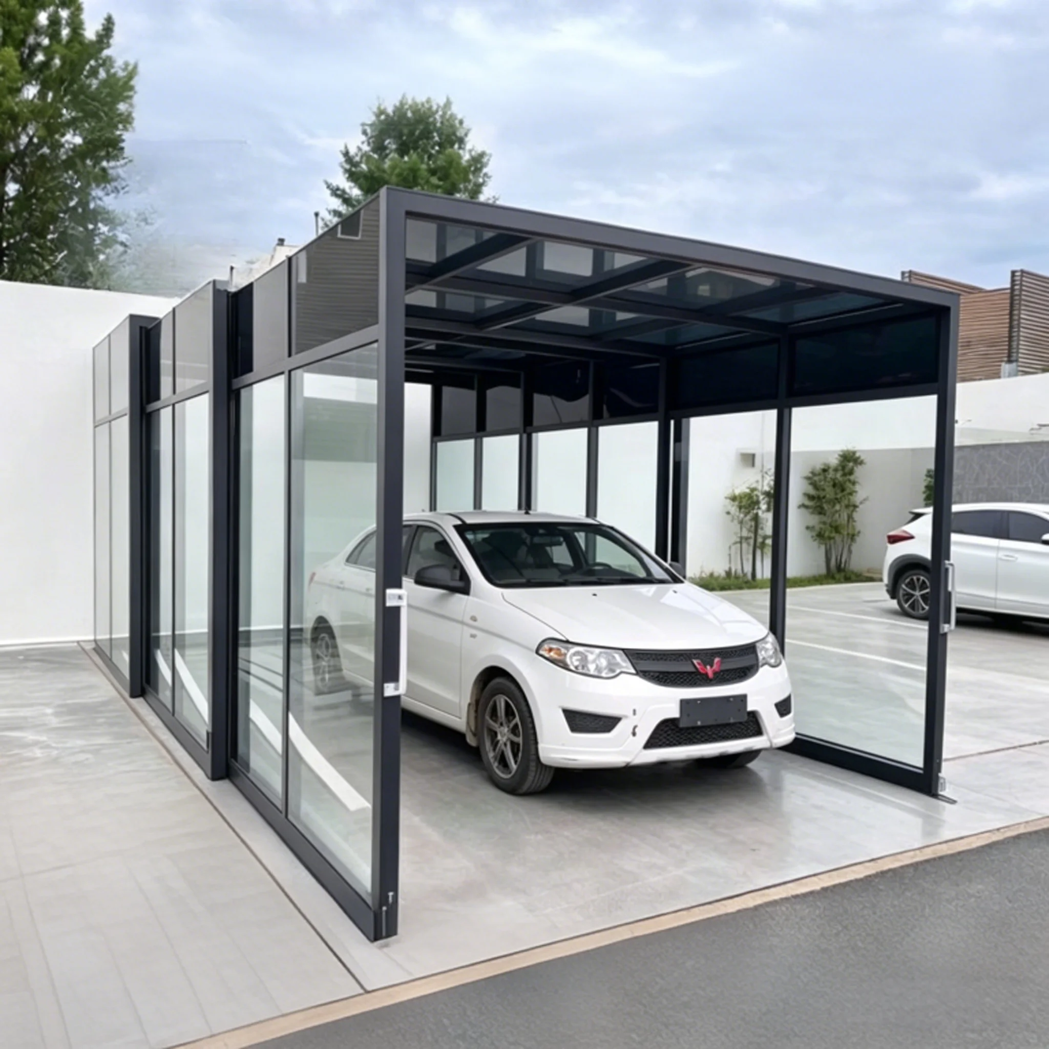 Any Size Custom High Strength Reinforced Steel Warehouse Assembled Integrated Container House Mobile Parking Shed Storage Buildi