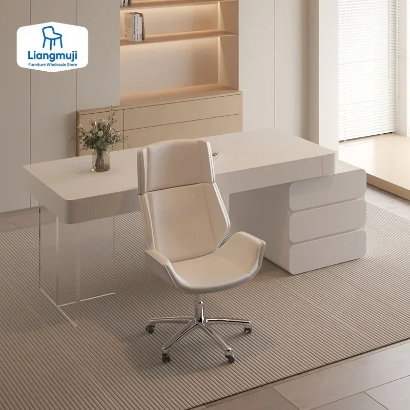 

Simple Study White Office Desk Corner Dressers Bedroom Single Exquisite Office Desk Drawers Bureau Travail Meuble Furniture