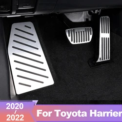 For Toyota Harrier 2020 2021 2022 Aluminum alloy Car Foot Rest Pedal Fuel Accelerator Brake Pedal Cover Non-Slip Pad Accessories