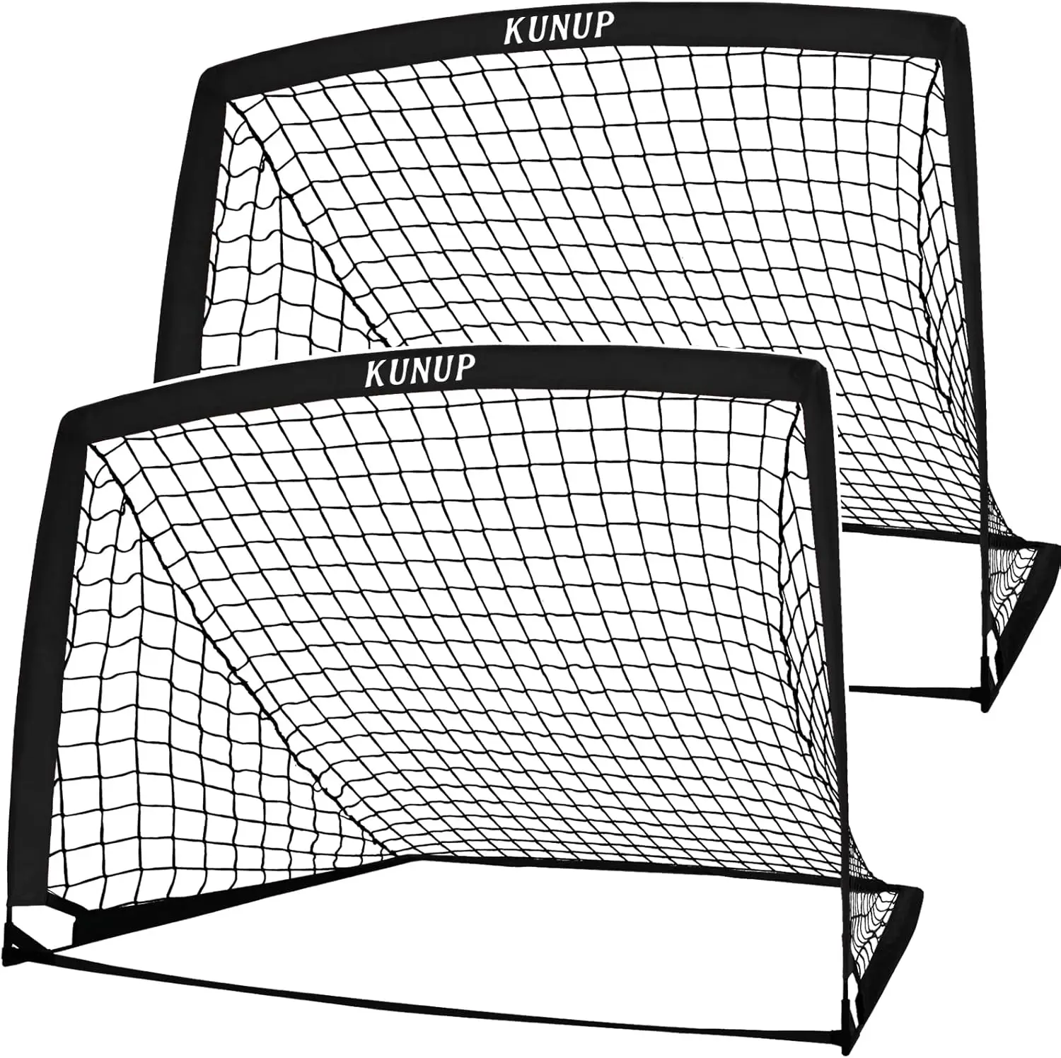 

Portable Foldable Soccer Goals Set with Carrying Bag, 5x3 6x4 9x5 FT Practice Nets for Indoor Outdoor Sports Training
