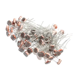 50 unids/lote LDR foto resistencia sensible a la luz fotorresistor fotoeléctrico 5528 GL5528 5537 5506 5516 5539 5549 para Arduino