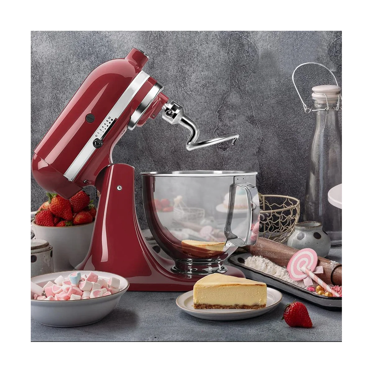 

dough hook Spiral Dough for 4.5-5 Quart -Head Stand Mixer, Dough Replacement for Attachment