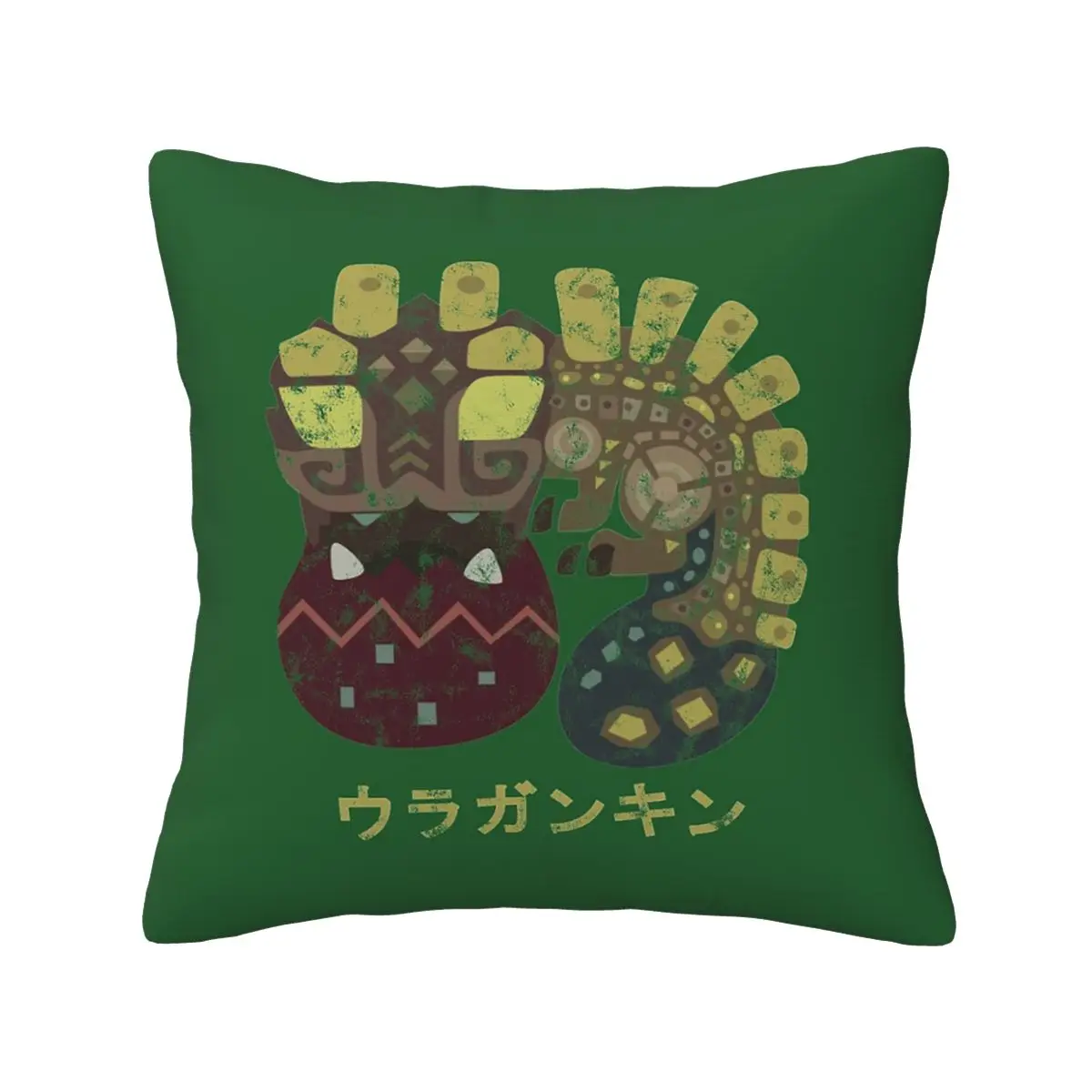 

Monster Hunter World Uragaan Kanji Icon Pillowcase Soft Cushion Cover Gift Pillow Case Cover for Home Double-sided Printing