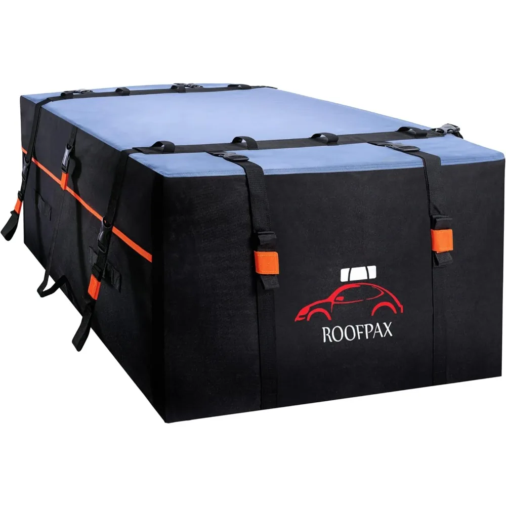 RoofPax 23 cft. Extra Waterproof Rooftop Cargo Carrier Bag, Double Weatherproof Zippers, Integrated Mat, 10 Heavy-Duty Tie-Down