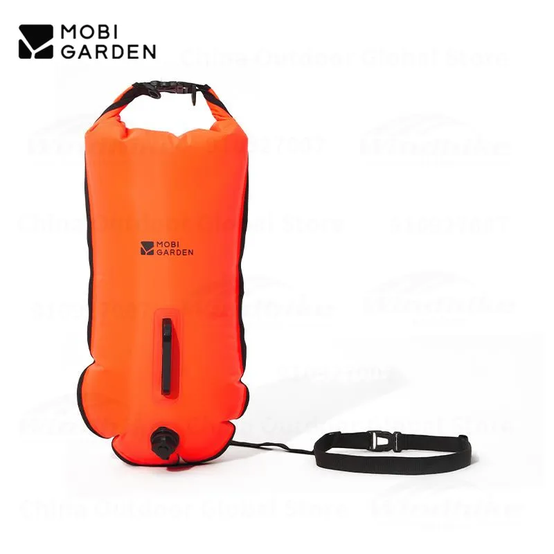 MOBI GARDEN Water Floating Double Air Bag Outdoor Swimming Rafting Snorkeling Follower Float Orange Inflatable Waterproof Bag