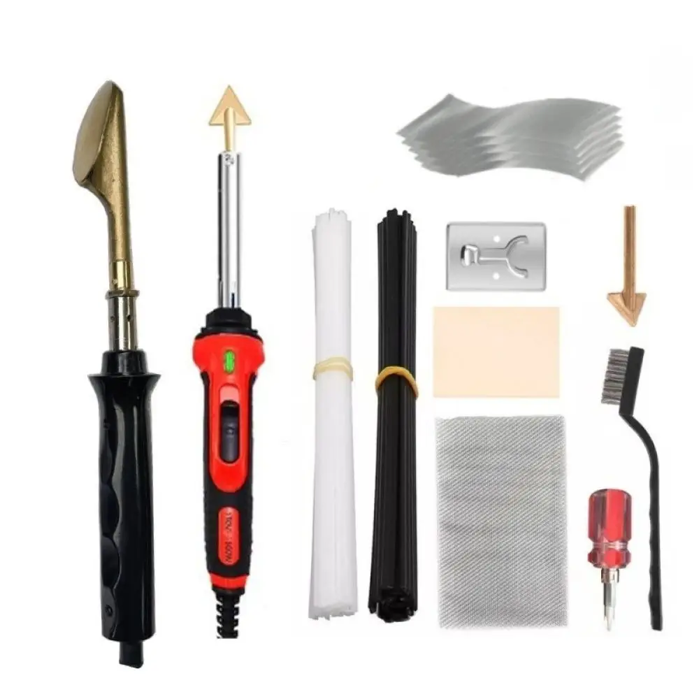 Plastic Repair Tool Car Bumper Welder Smoothing Head Electric Iron Kit Hot Melt Welding Device For Auto Interior Crack Fix