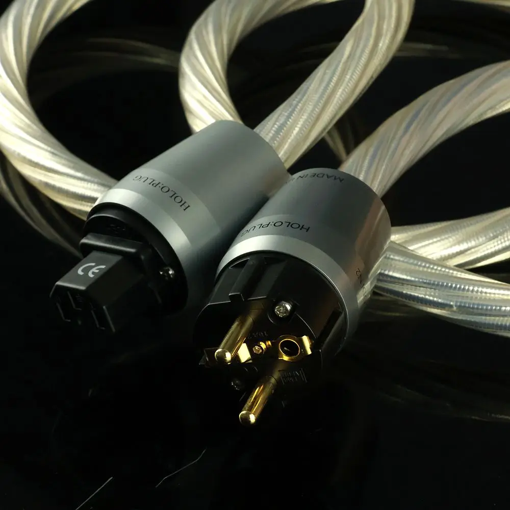 Music Ribbon OD2 Silver‑Plated   HiFi Power Cable OCC 7N OFC AC Power Cord for Amplifier CD Player DAC Audio System US/EU Plug