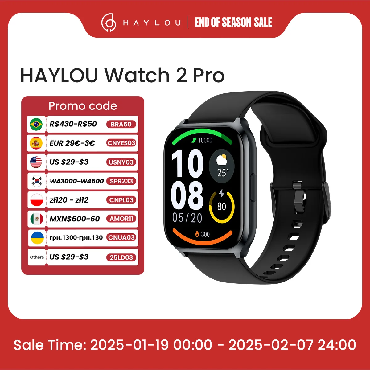 

HAYLOU Watch 2 Pro (LS02 Pro) Smartwatch 1.85inch Large Display 100 Workout Modes Smart Watch for Men Heart Rate Monitoring