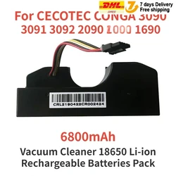 Battery Conga 3090 cecotec Replacement For CONGA 3091 3092 1690 3090 6800mAh 14.4V Robot Vacuum Cleaner Accessories Spare Parts