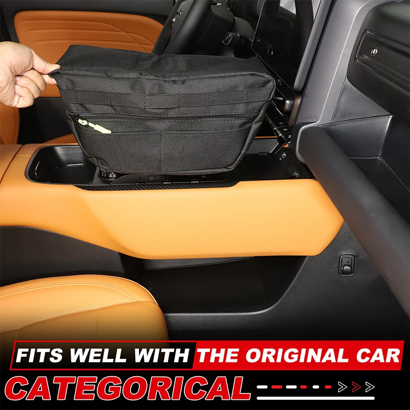 

Car Accessories For Haval Raptors B26 2025-2026 Oxford Cloth Black Car Center Control Storage Bag Tool Storage Bag Interior