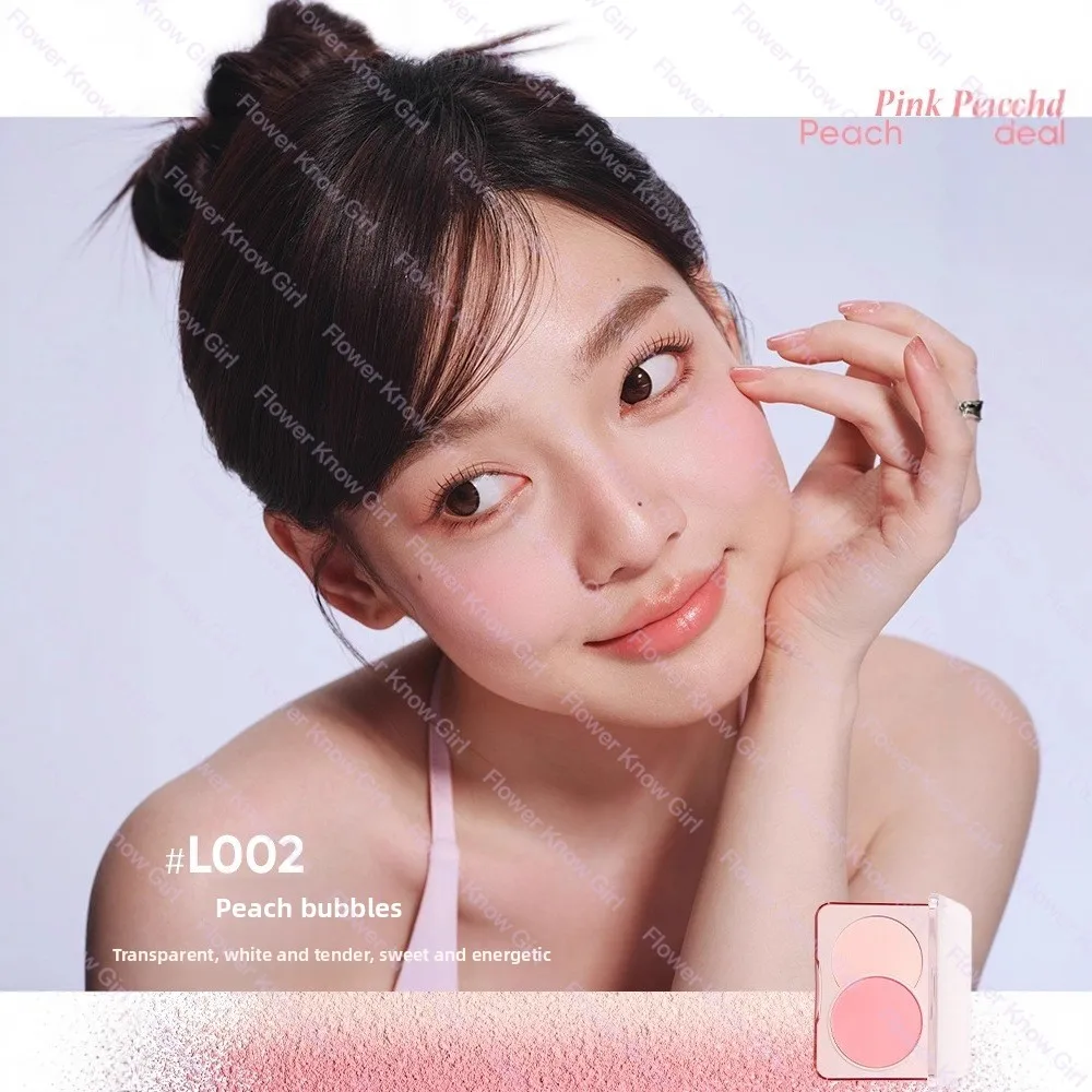 Judydoll Blush bicolore Viola Rosa Espansione Naturale Illumina il tono della pelle Tavolozza per trucco ombretto impermeabile a lunga durata