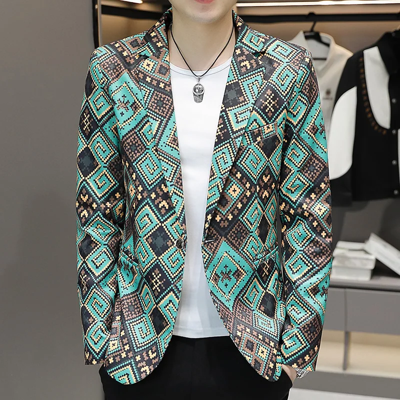 

Блейзер мужской модный для путешествий на открытом воздухе джентльмен свадебный для похудения деловой универсальный модный повседневный пиджак в корейском стиле для официальной одежды