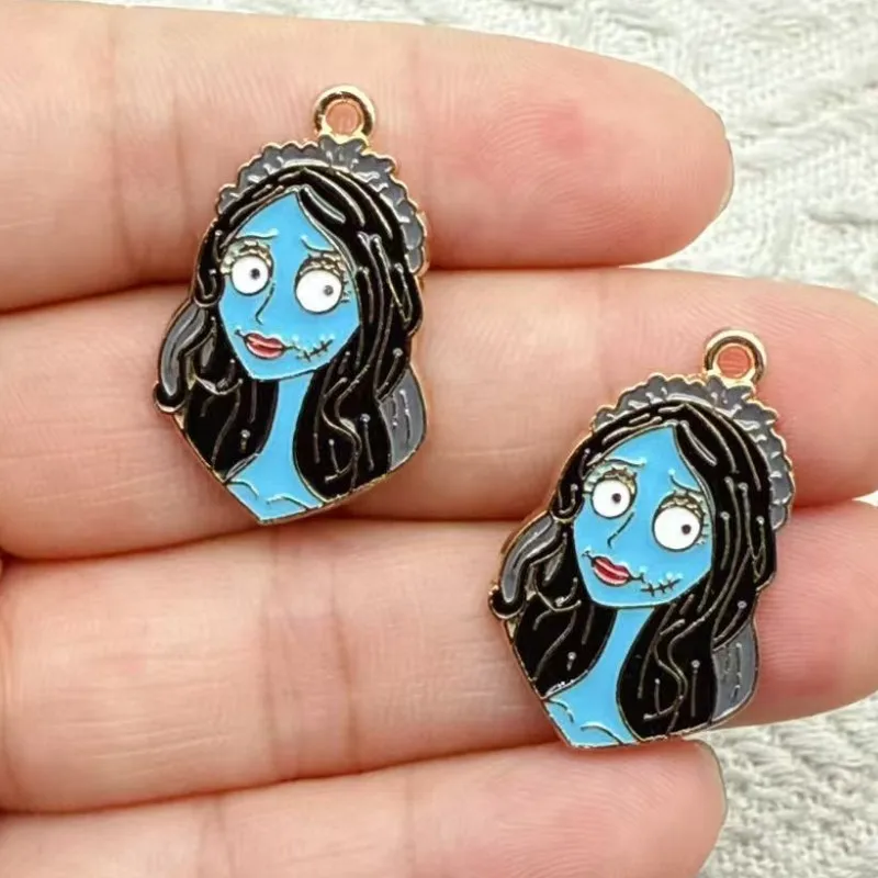 10pcs of oil dripping horror movie Halloween pendants, accessories, bracelets, necklaces to create charming accessories