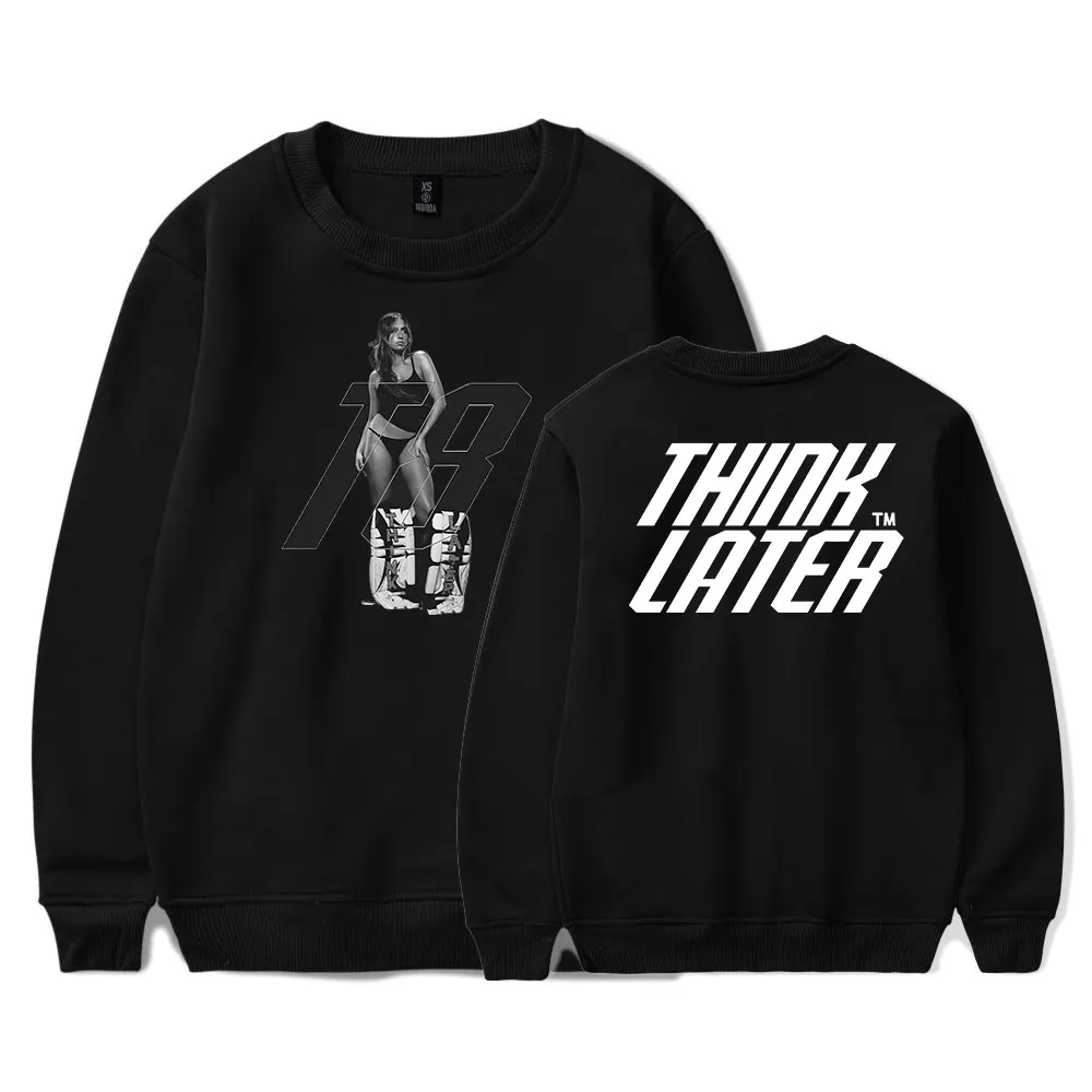 Tate McRae THINK LATER Sweatshirt Merch Rundhalsausschnitt Langarm Pullover Herren/Damen Streetwear Trainingsanzug