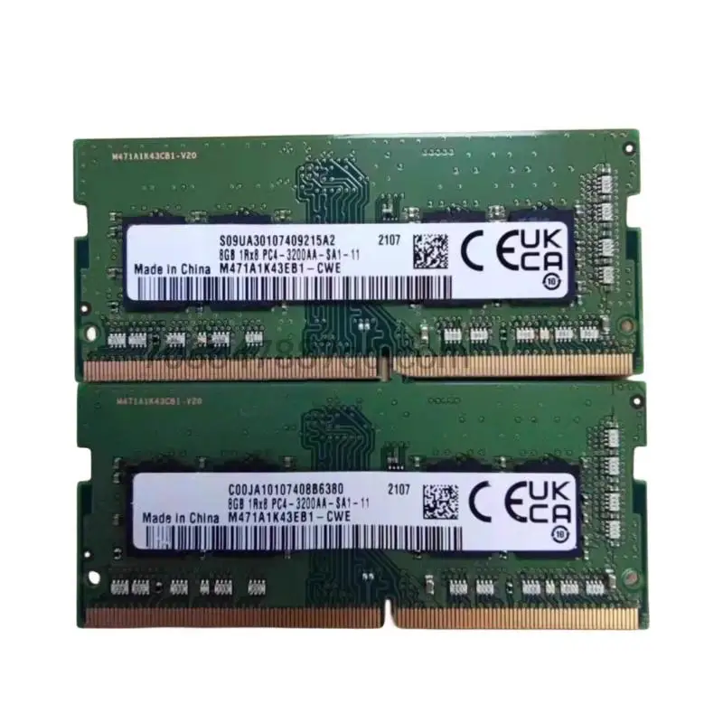 original 100% authentique  8G 1RX8 PC4-3200AA-SA1-11 DDR4  M471A1K43EB1-CWE