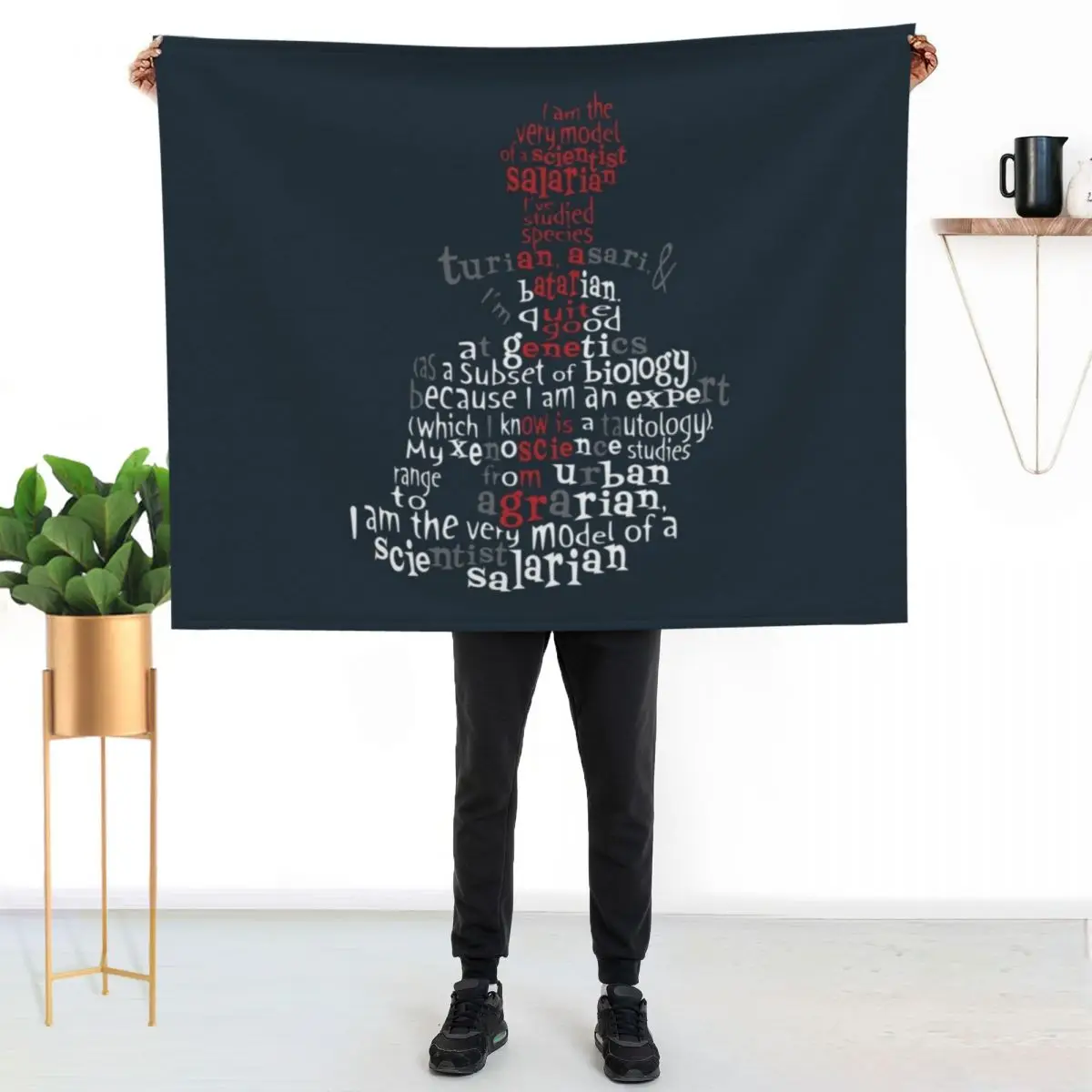 Scientist Salarian (no borders version) Throw Blanket Beach Furrys Sofa Quilt Moving Giant Sofa Tourist Blankets