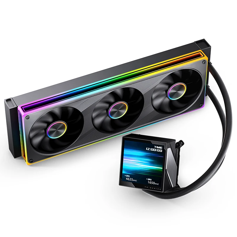 Jonsbo TM-360E Water-cooled Radiator 3.95-inch Screen Display CPU Heatsink ARGBHost Cooling Fan AIO Integrated Liquid Cooler
