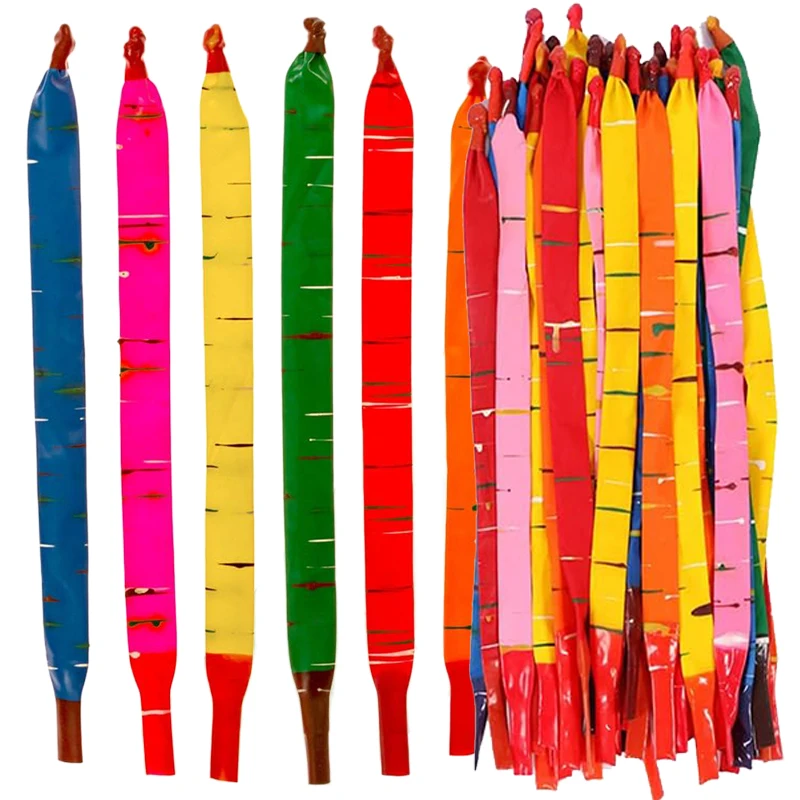 10–100 Stück lange Latex-Raketenballons, fliegende, quietschende Ballons, Festival, Geburtstag, Party-Dekoration, gemischte Farben für Partygeschenke TMZ