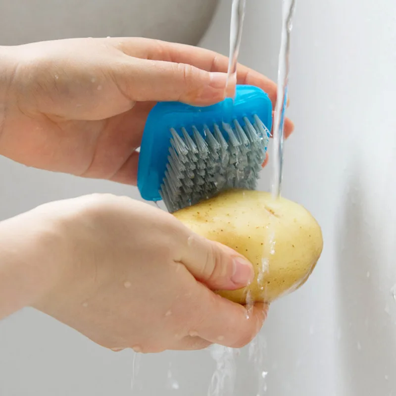 Vegetable Cleaning Brush Vegetable Brush Scrubber for Food, Mushroom Brush, Fruit and Veggie Brush Scrubber with Ring