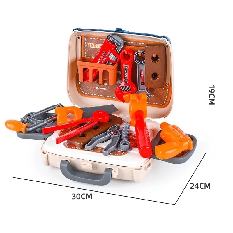 Toolbox Kitchen Food Beauty Make Up Tools Box Set Handbag Pretend Play Toys For Children Kids Boy Girl Christmas Gifts