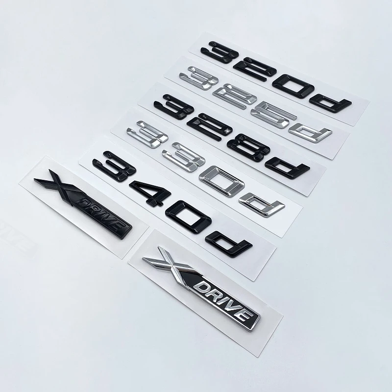 316i 318i 320i 325i 330i 335i GT Trunk Boot Emblem Letter Badges Car Logo for BMW 3-series F30 F31 F34 E90 E46 Matt Glossy Black