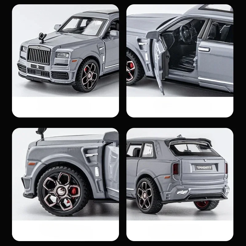 1:36 롤스로이스 컬리넌 하이 시뮬레이션 다이캐스트 금속 합금 모델 자동차 사운드 라이트 풀백 컬렉션, 어린이 장난감 선물 A589