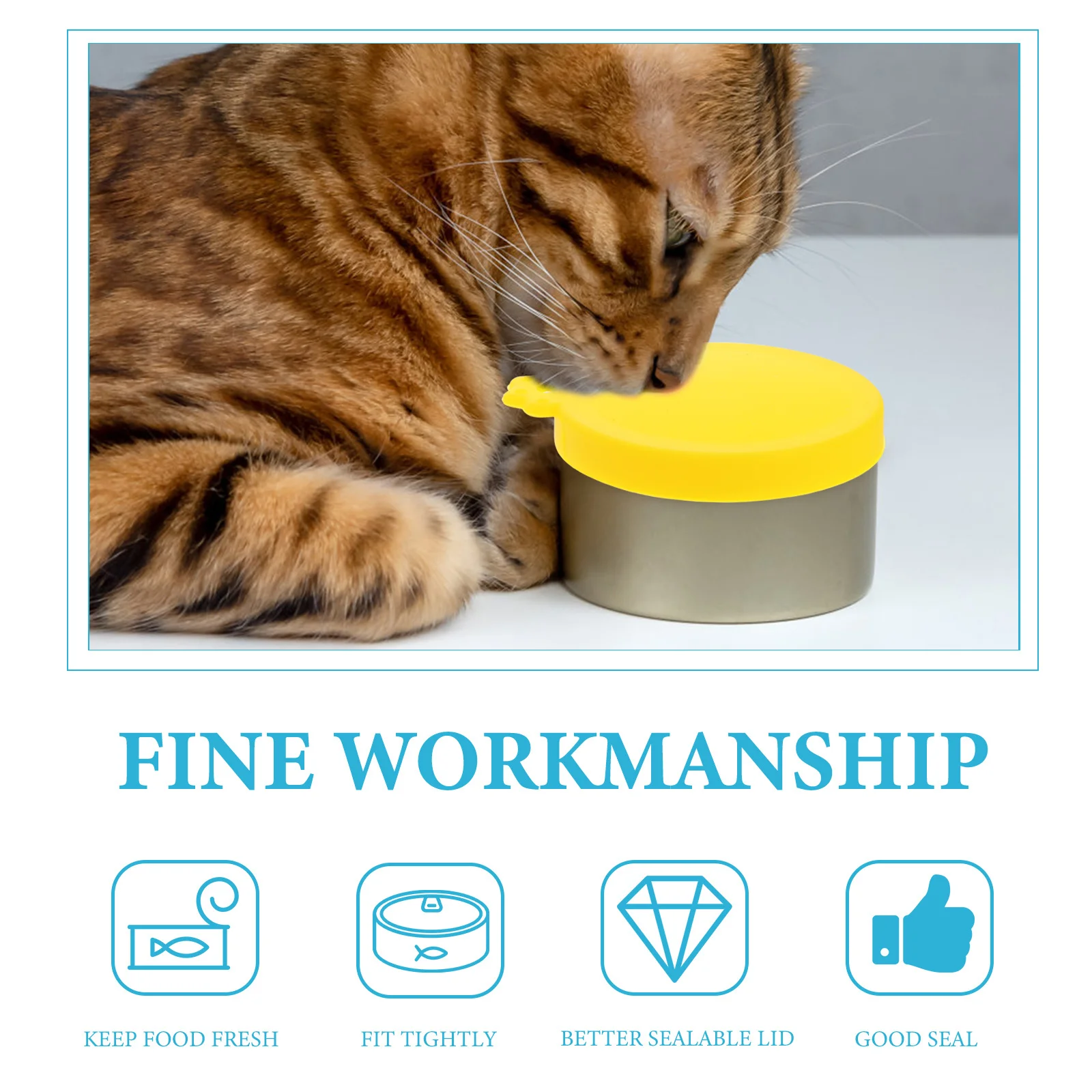 

6Pcs Silicone Can Lids Tight Seal Reusable Covers for Cat Dog Food Prevent Spills Odor Retention Dishwasher Safe Wear-Resistant