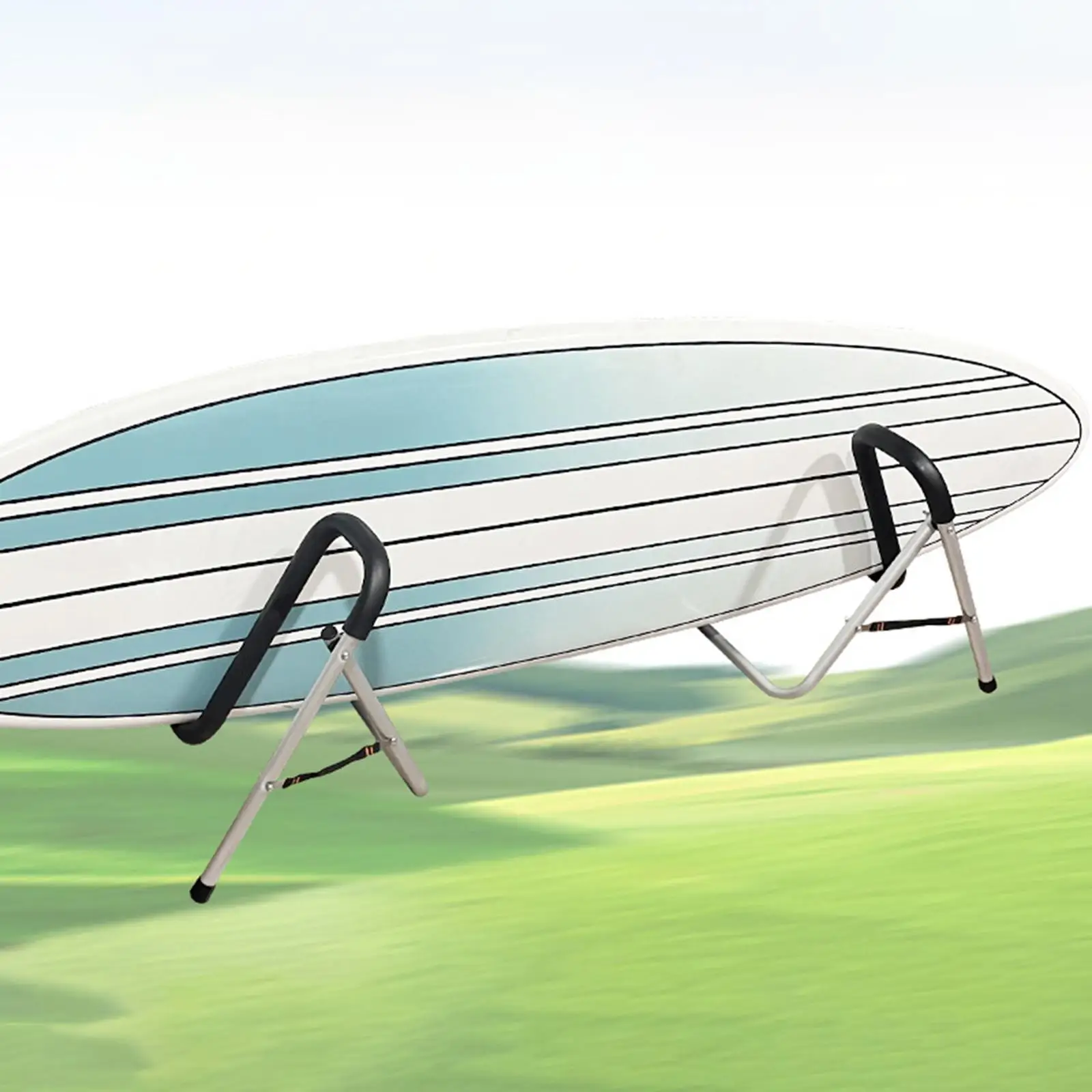 2x حامل كاياك لركوب الأمواج، حامل تخزين، ملحقات قابلة للتعديل وقابلة للطي، حامل الزورق لشرفات المرآب #3