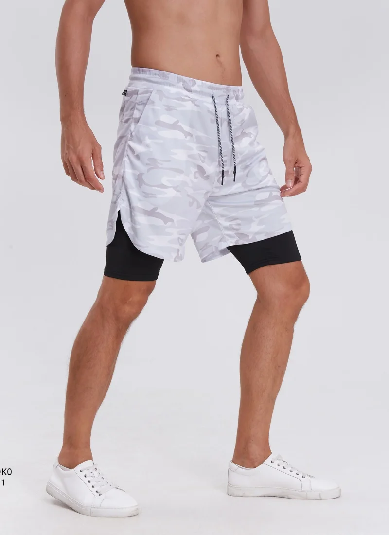 

New Running Shorts Men Gym Sports Shorts 2 In 1 Quick Drying Workout Boxing Training Bottoms Fitness Jogging Short Pants Summer