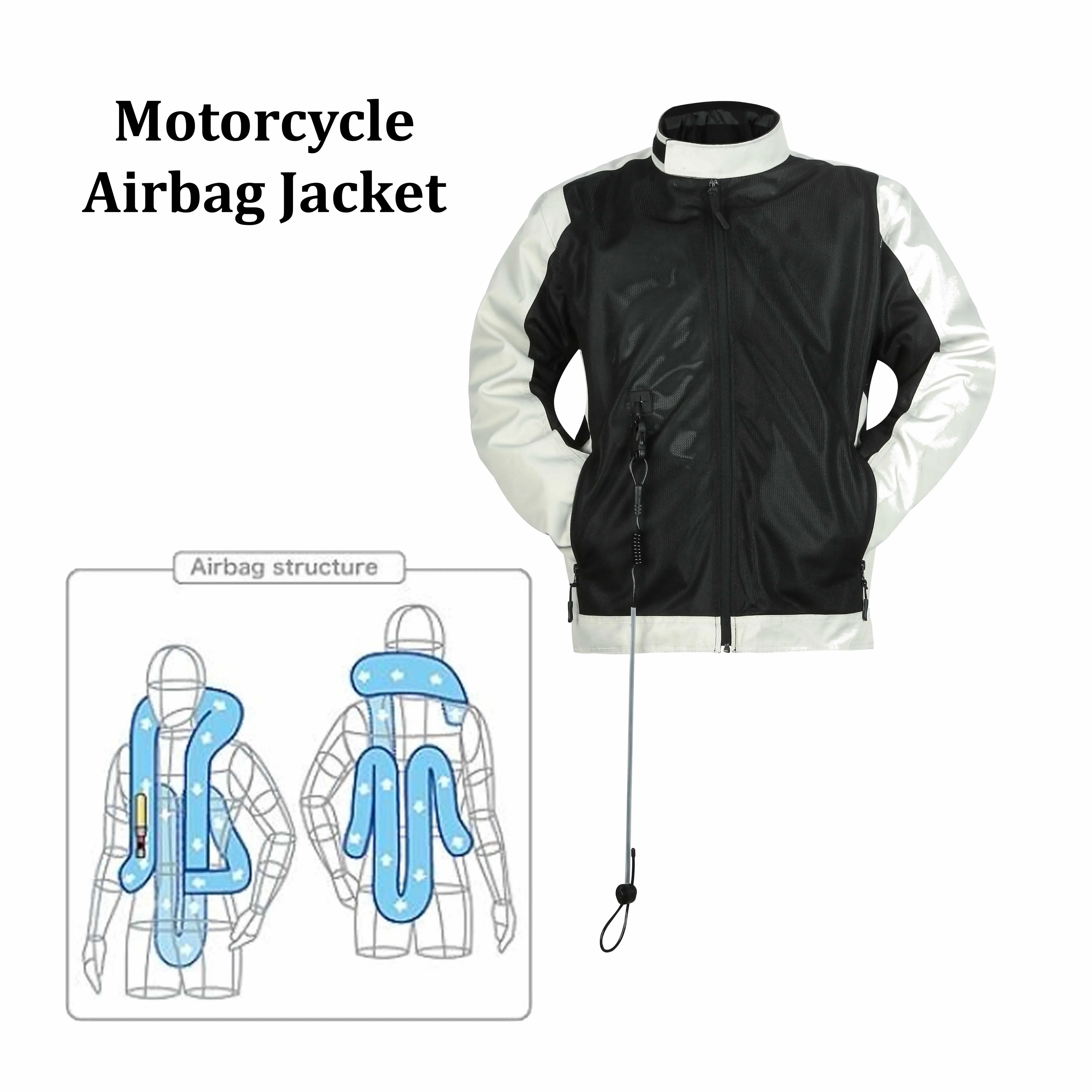 Unisex Stunt Adventure Waterproof Rain Jacket CE Armored Motorcycle Airbag X-Armor Protection Plus Size Sportswear Adults XL