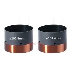 100.8 / 101.4mm Speaker Woofer Voice Coil 4 Inch Inner Diameter Bass Speaker Repair Parts With Copper Wire Black Aluminum Former