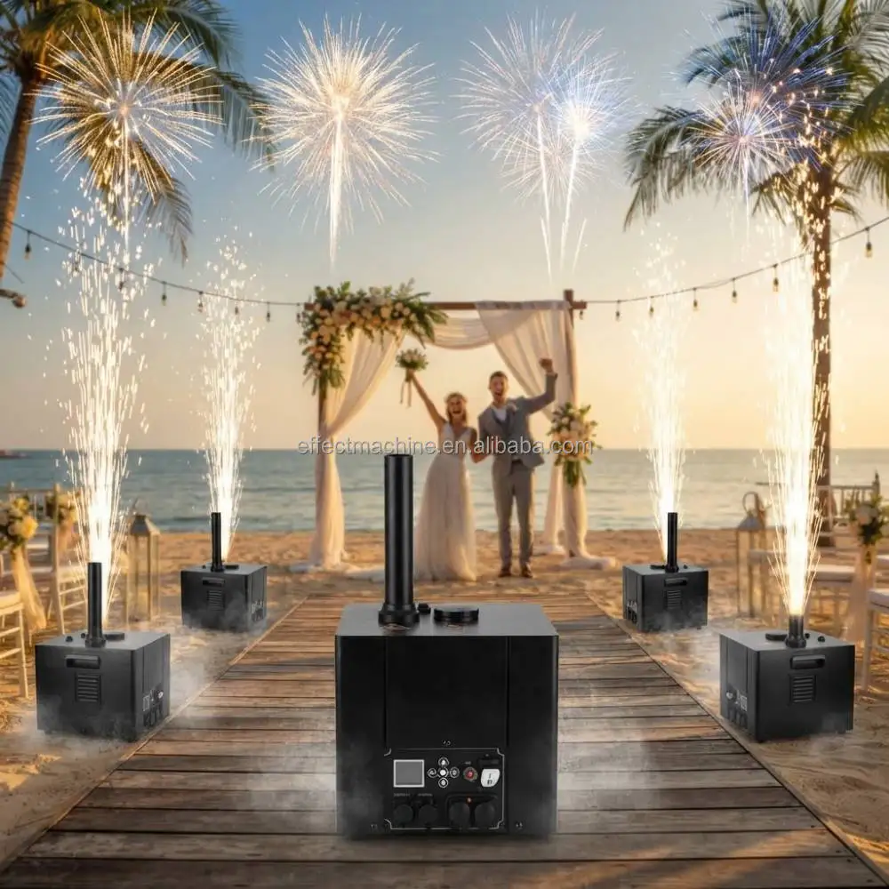 High-Altitude Spray Cold Sparks Machine DMX Remote Control Rainproof Cold Sparkler For Concert Big Show Outdoor Event Party DJ