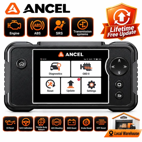 ANCEL FX2000 Pro Car OBD2 Scanner Diagnostic Tool  Engine ABS SRS Transmission Scan 7 Reset Code Reader OBD2 Auomotive Scanner
