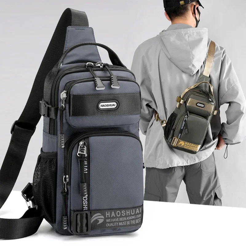 Men Cross Body Shoulder Chest Sling Backpack Travel Tactical Military Waterproof Nylon Male Rucksack Messenger Bag