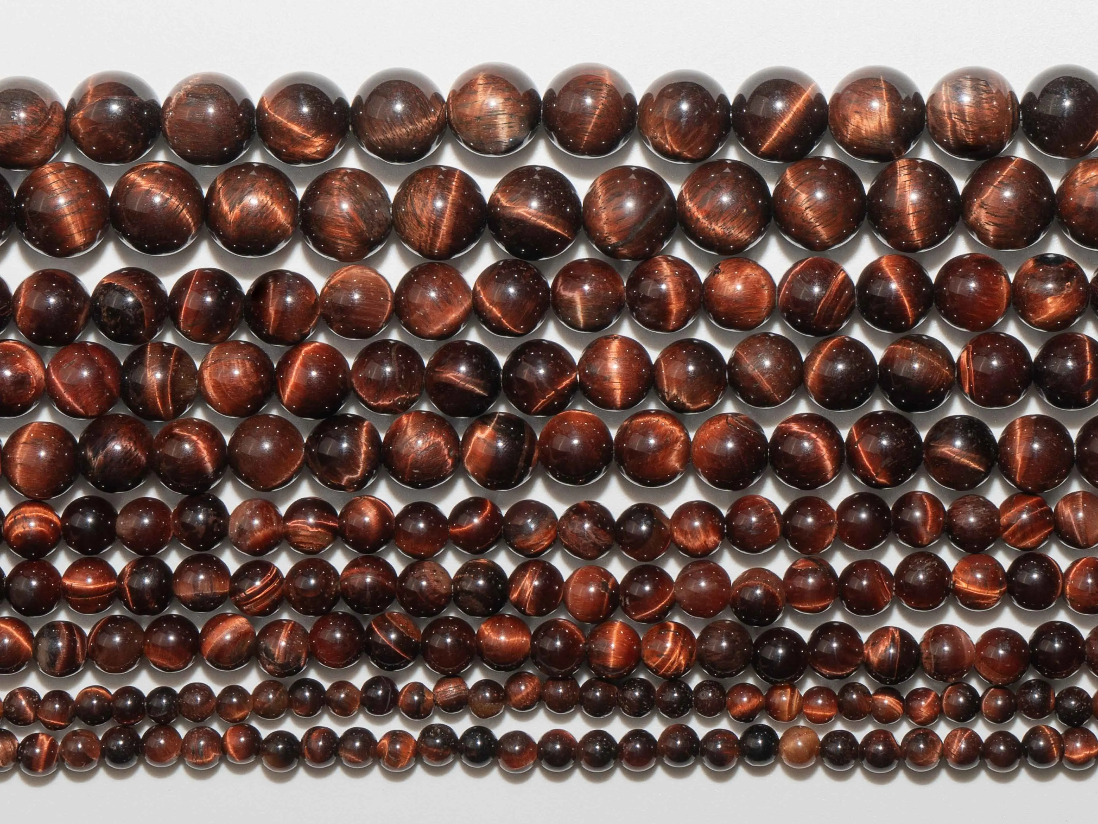 Natural Stone Mahogany Red Tiger Eye Beads  Loose Beads Round Shape Size Options 6/8/10/12mm for Jewelry beads Making