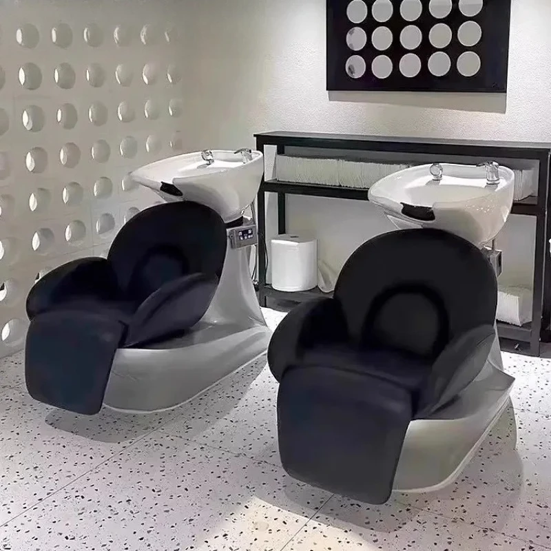 

Кресло-мойка для парикмахерской с электроприводом, полуоткидное, с массажем головы