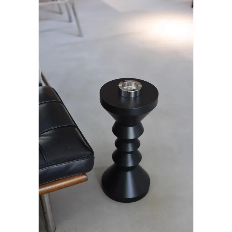 

Black small side corner living room metal round extremely simple mini design artistic geometric sofa