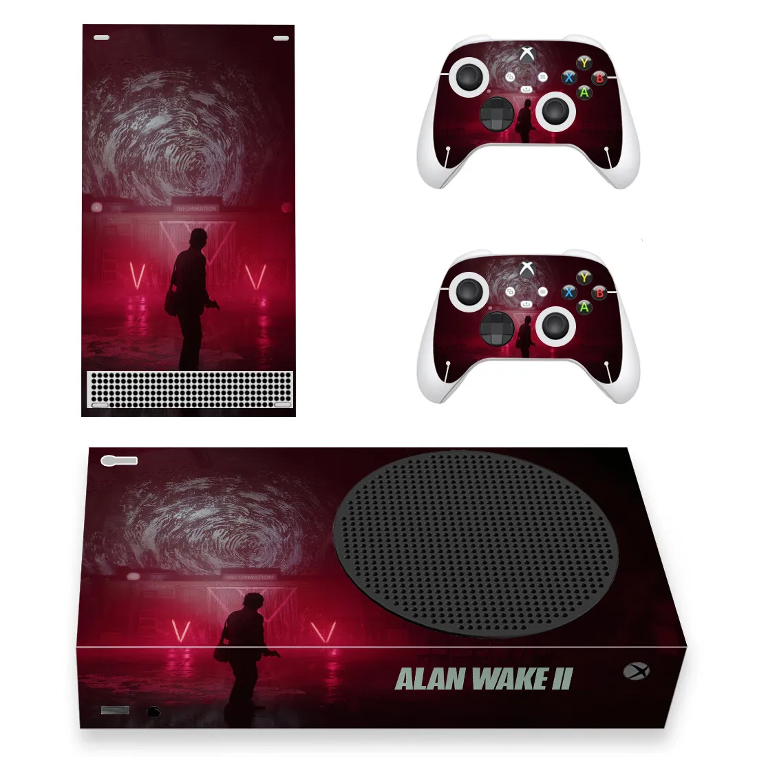 Alan Wake-pegatina de piel para consola y 2 controladores, calcomanía protectora de vinilo, Serie S Xbox, estilo 1