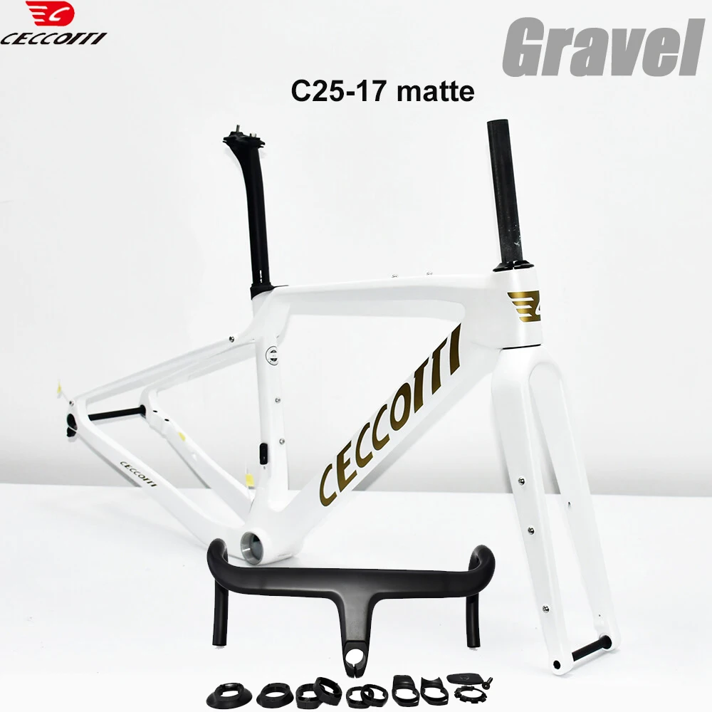 CECCOTTI Brand Gravel Frame Full Hidden Cable Design Bike Frame T1000 Full Carbon Gravel Frameset