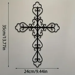 HelloYoung Metal Cross Wall Decoration, Wall-mounted Metal Art Decor, for Home Decoration Wall decor metal wall hanging