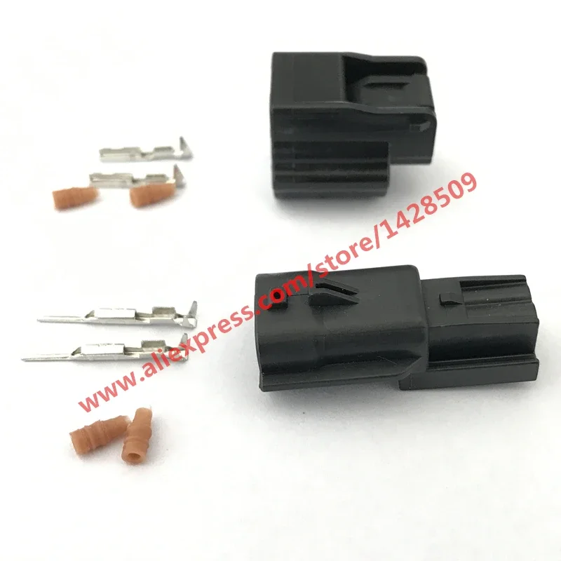 1 Pcs 2 Pin Female Male PA66 Auto Waterproof Black Electronic Housing Socket Connectors 7283-8851-30