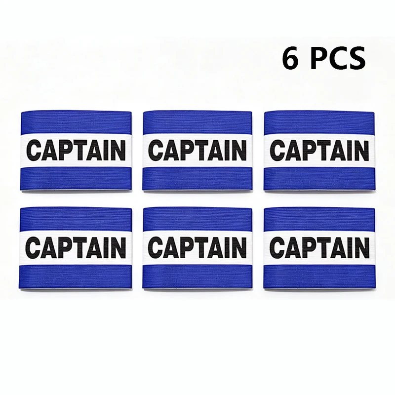 6Pcs Adjustable Captain Armband Elastic Sports Captain Arm Band for Football Soccer Team Training Match view 2