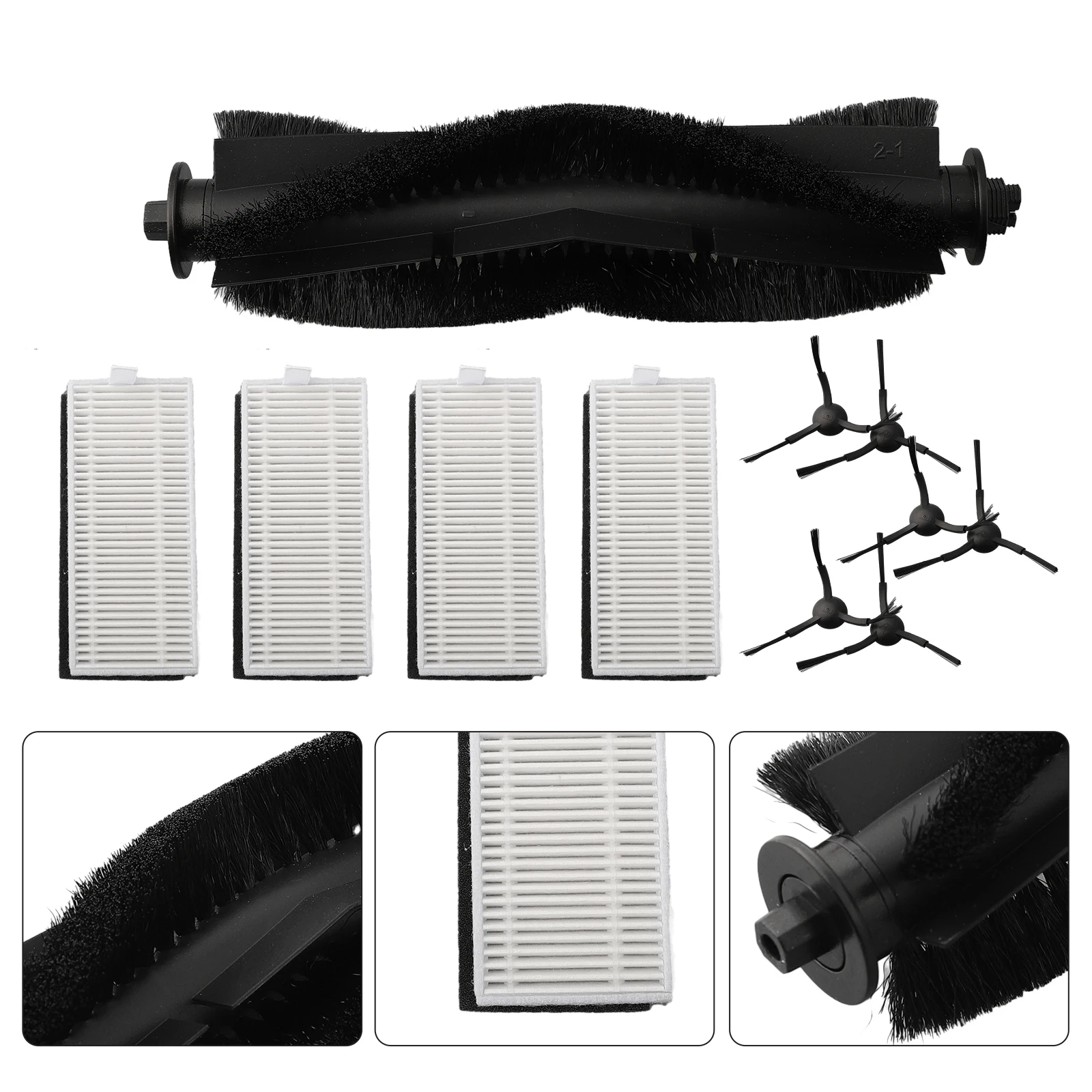 Efficient Cleaning Kit with Roller Brush Side Brushes and Filters for Cecotec For Conga 7490 Easy Maintenance Solution
