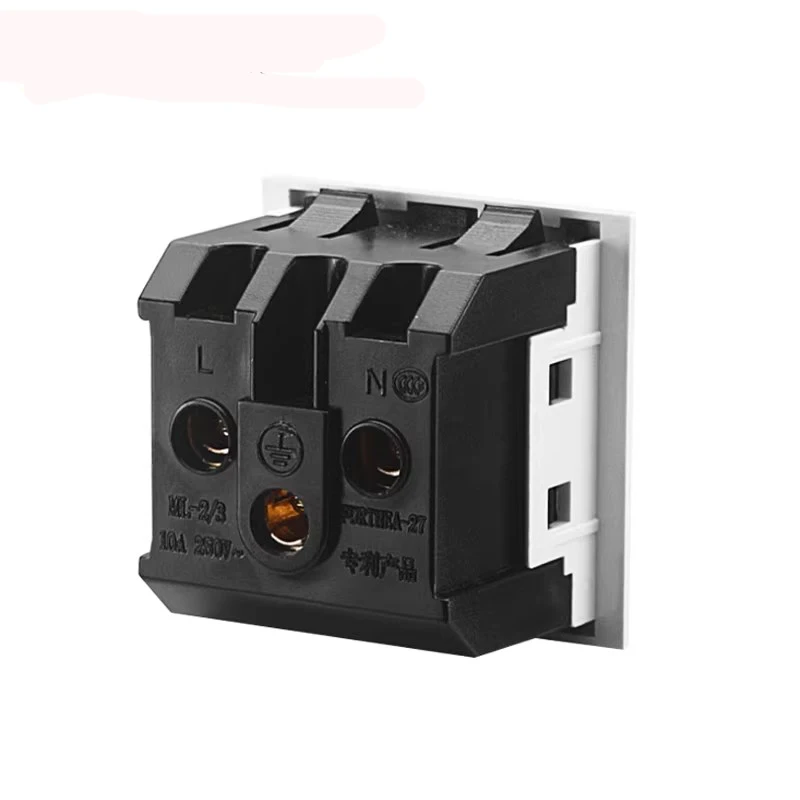 1pcs/lot Card-type embedded 10A two-three-plug new national standard charging small five-hole desktop cabinet AC power socket